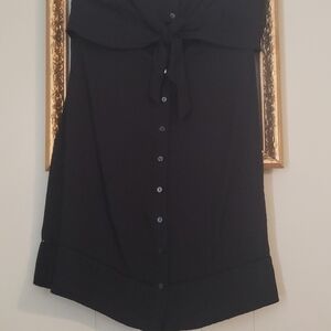 𝅺1.STATE Tie Waist Botton Front Miniskirt